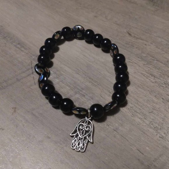 Black Obsidian and Black Tourmaline Bracelets - Picture 2 of 4